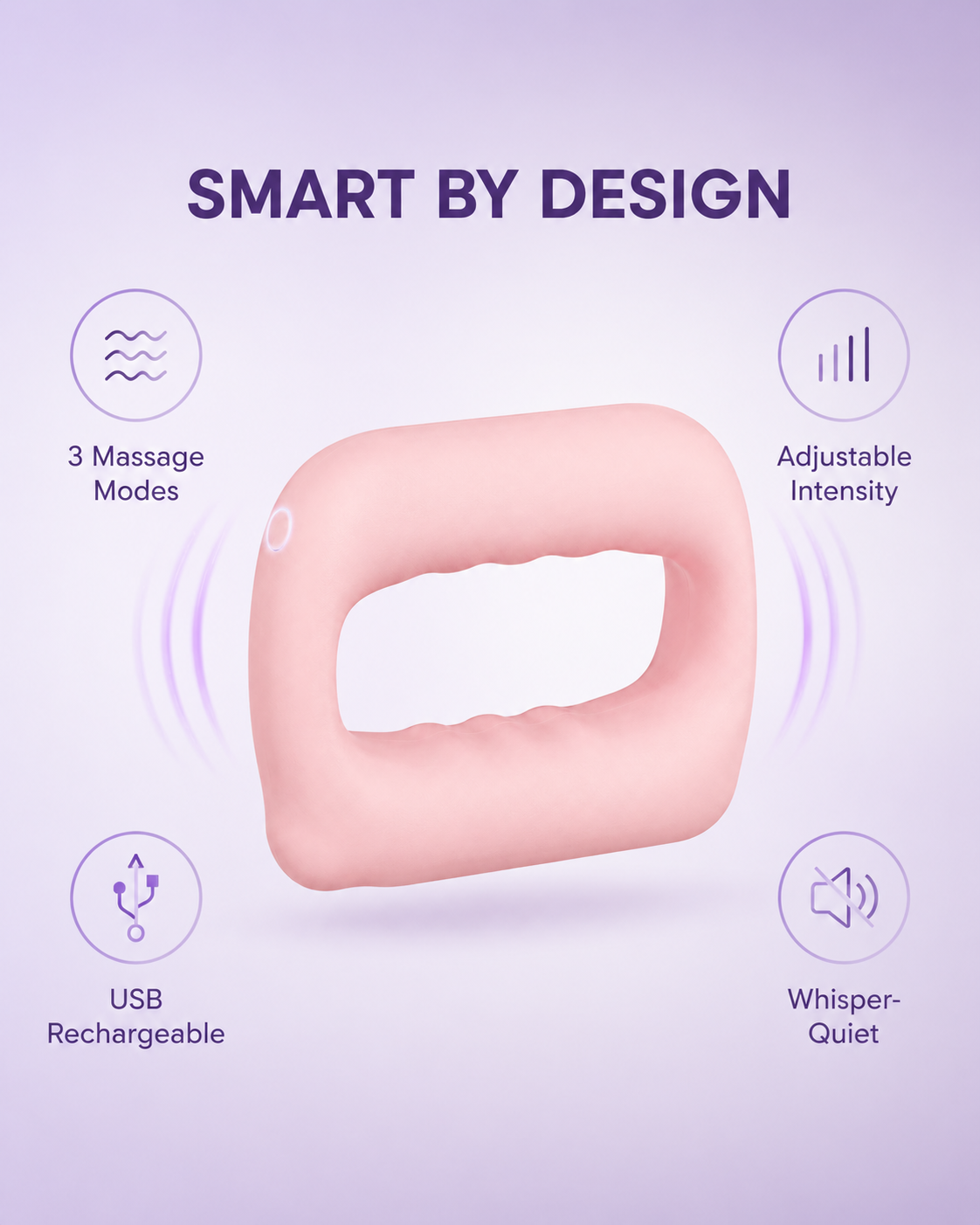 Smart by design — modes, intensity, rechargeable, quiet