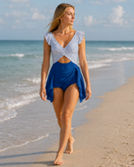 Clairvex Cutout One Piece Skirt Swimsuit