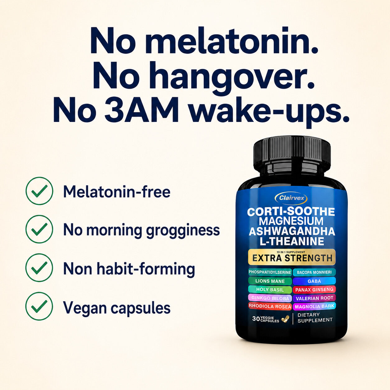 No melatonin, no hangover, no 3am wake-ups